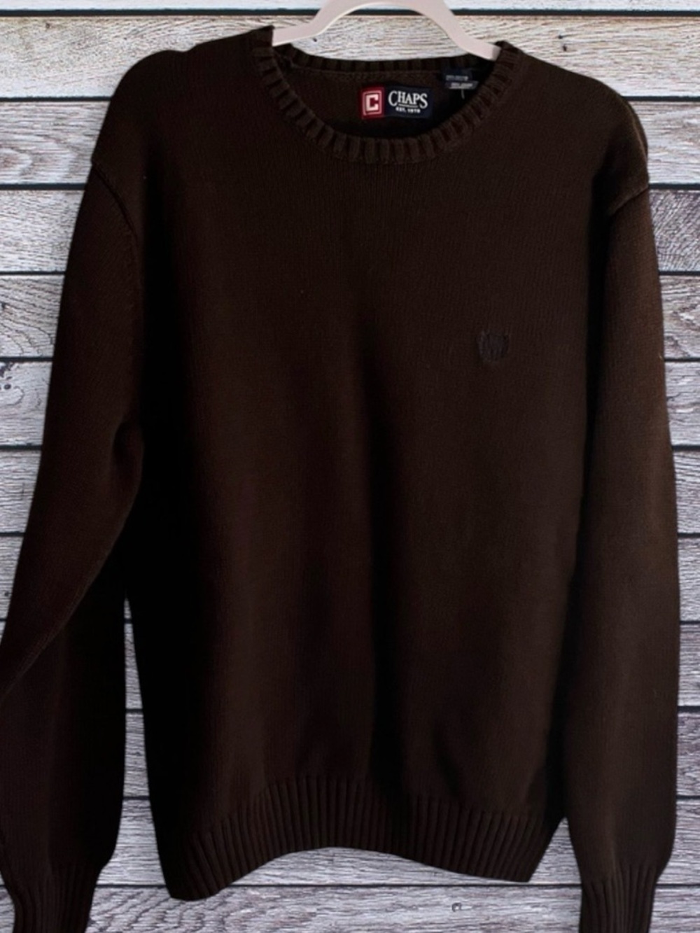 Chaps brown sweater xl